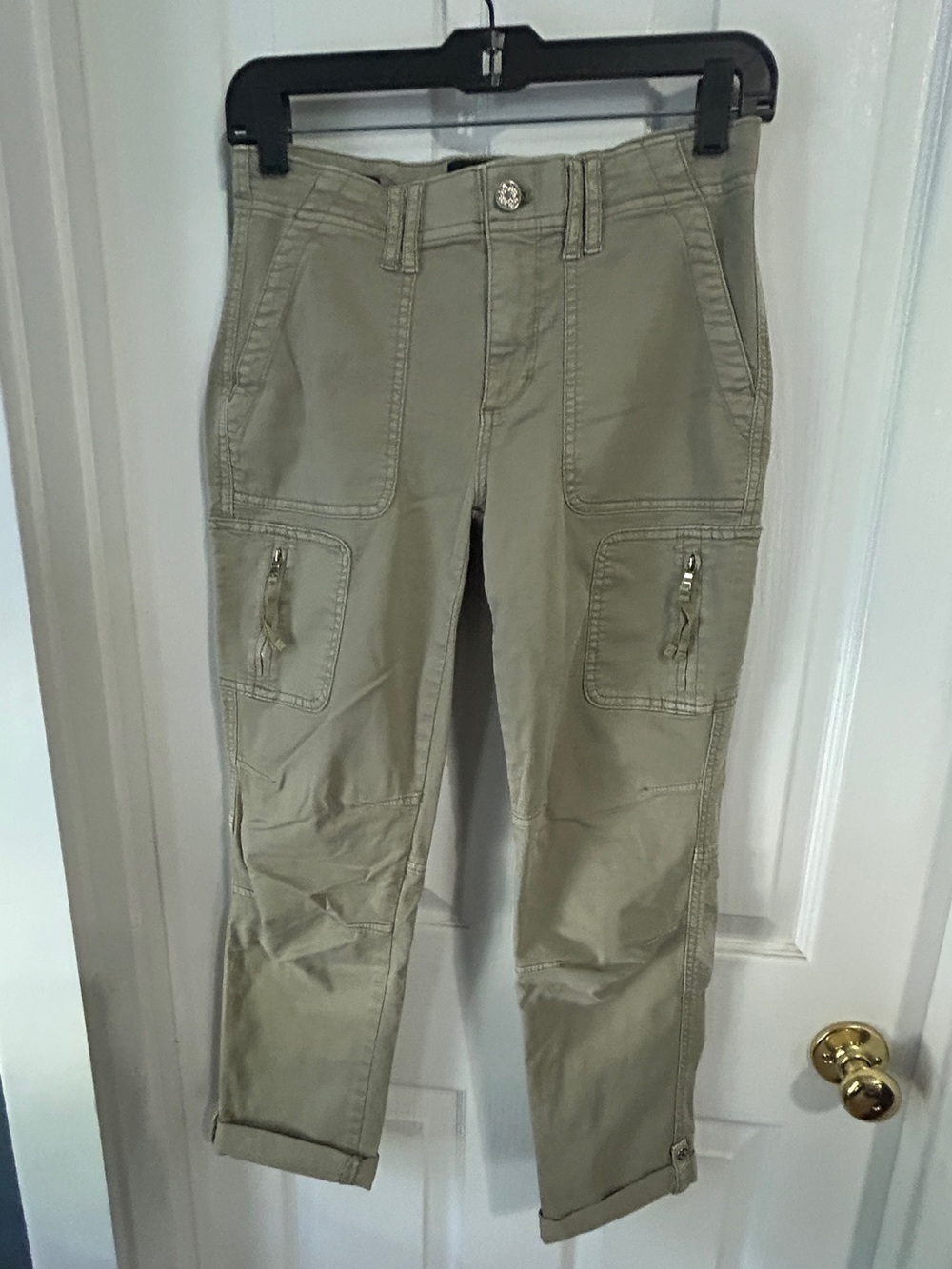 White House Black Market Girls' Olive/Tan Cargo Pants